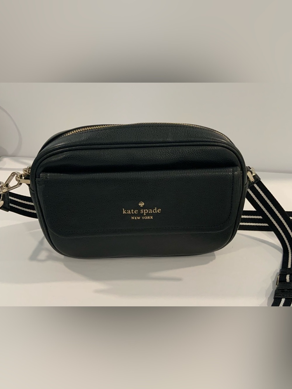 Kate spade Black Leather Crossbody Camera Bag